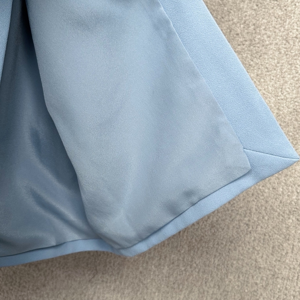 Self-Portrait Blue Crepe Button Midi Dress - Picture 12 of 14
